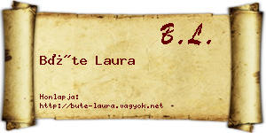 Büte Laura névjegykártya